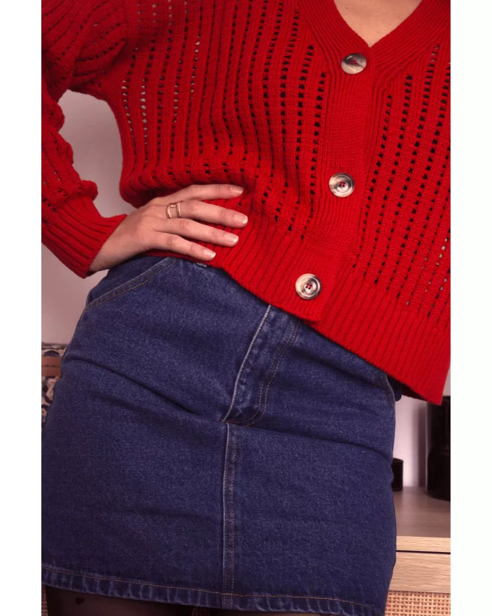 Cardigan Leflora Rouge