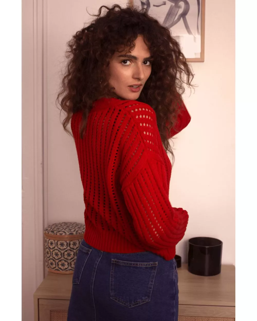 Cardigan Leflora Rouge