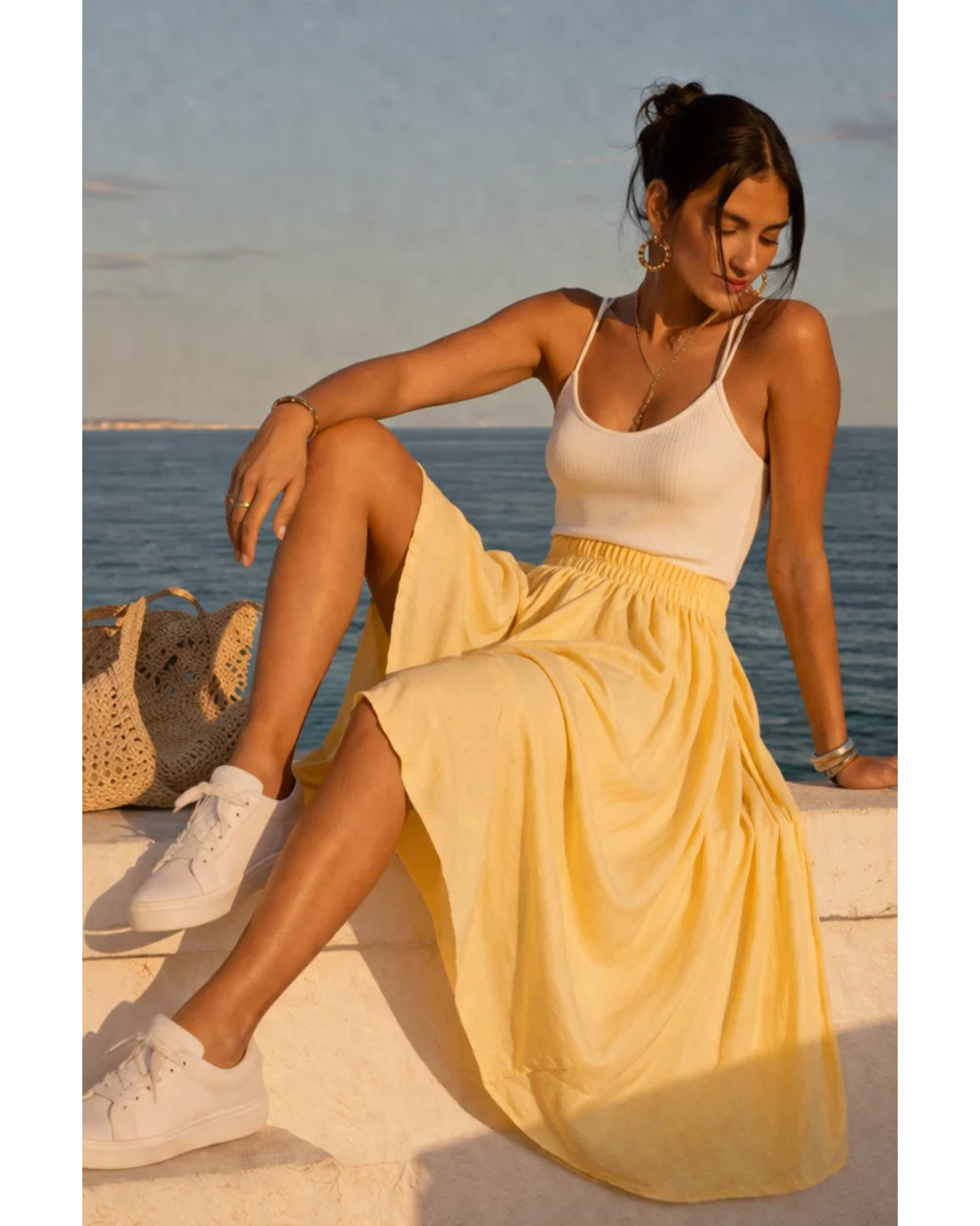 jupe Flea Jaune
