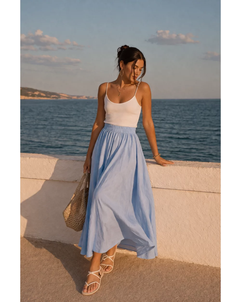 jupe Flea Bleu