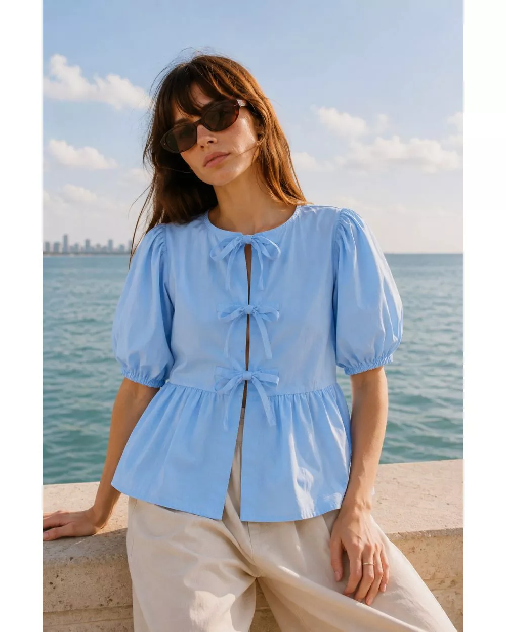 Blouse Orléa Bleue