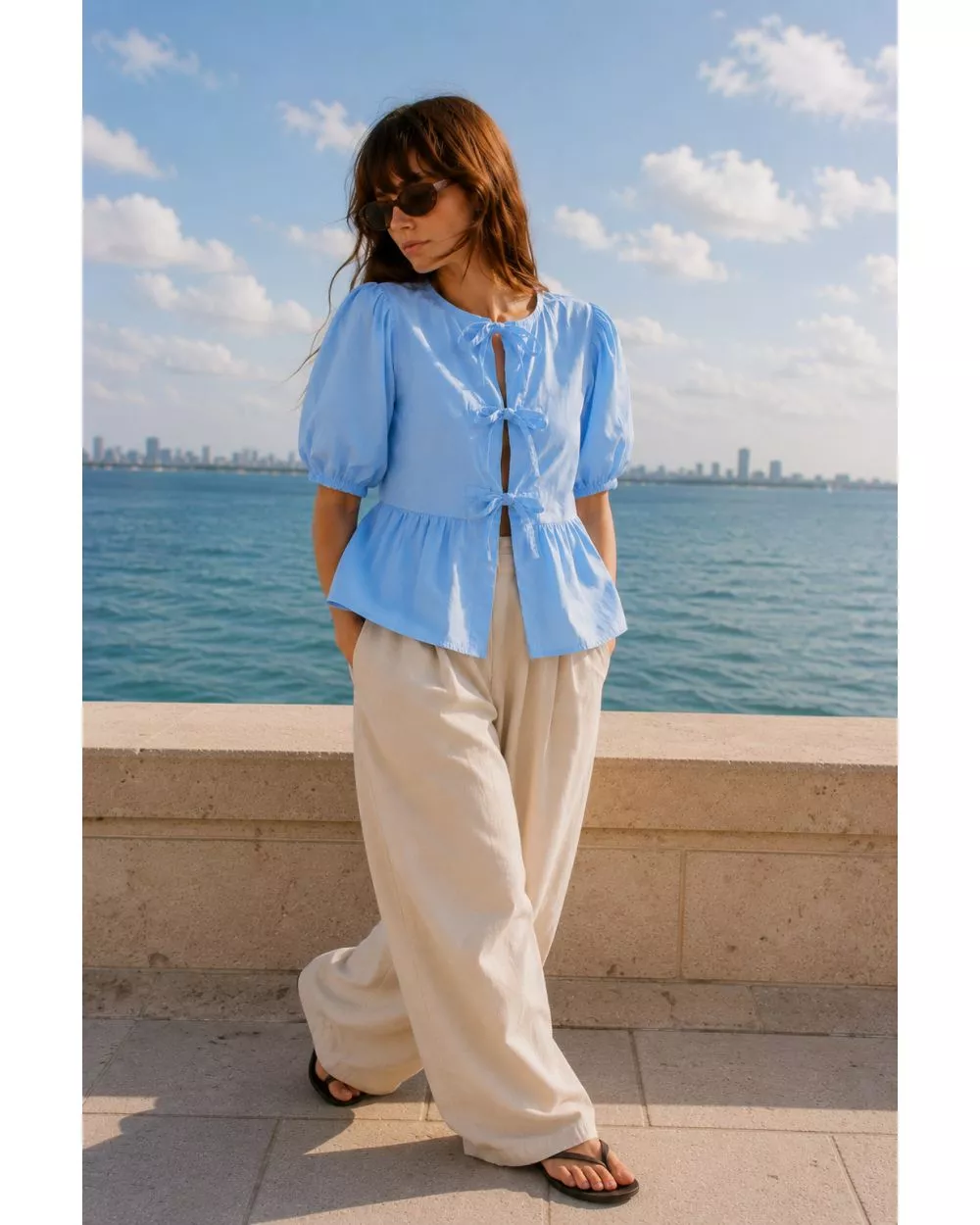 Blouse Orléa Bleue